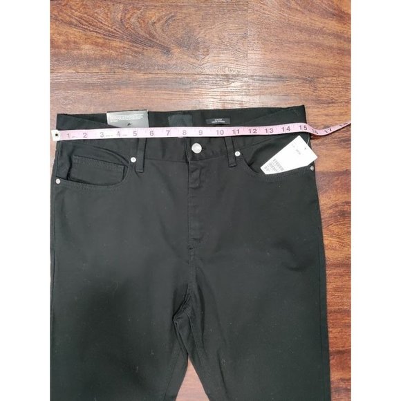 NWT H&M High Rise Flat Front Skinny Slim Fit Jeans Dark Denim Black Womens 29/32 - Picture 7 of 12